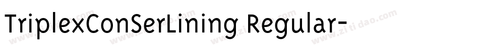 TriplexConSerLining Regular字体转换